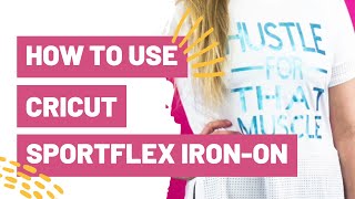 How To Use Cricut SportFlex IronOn  DIY Workout Shirts [upl. by Neirual]