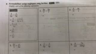 Matematik Tingkatan 2 Bab 2  Penambahan amp Penolakan Ungkapan Algebra part 3 [upl. by Gillett]