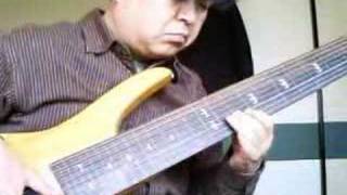 tributo a jaco 8string fretless Bass  Donna lee [upl. by Bez]