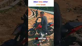 Biker Cries After KTM Crash KTM motorcycle motorcycle crashes [upl. by Norab37]