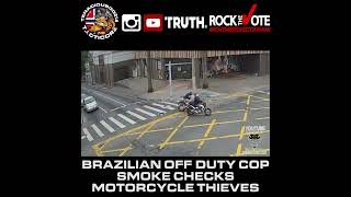 Victim Gives Surprise Attack To Bike RobbersBrazil [upl. by Noevad915]