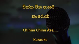 Chinna Chinna Asai  Karaoke with Sinhala Lyrics  Roja [upl. by Eixor]