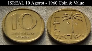 ISREAL 10 Agorot  1960 Coin amp Value [upl. by Leis]