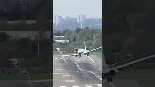 INSANE 737 Crosswind Landing shorts [upl. by Euqinomod]