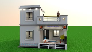 25 by 30 Home Design Idea  750 sqft home Plan idea in 3d [upl. by Notneiuq404]