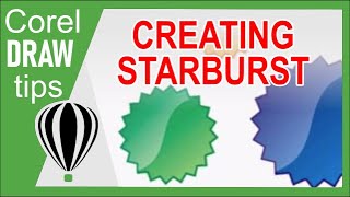 Creating starburst in CorelDraw [upl. by Leibrag]