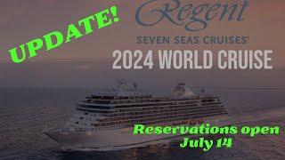 Regent Seven Seas 2024 World Cruise Update [upl. by Netsyrk930]