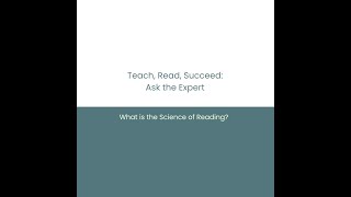 The Importance of The Science of Reading and the Components of Teaching Reading [upl. by Icart]