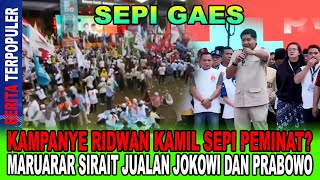 SEPI GAES KAMPANYE RIDWAN KAMIL SEPI PEMINAT MARUARAR SIRAIT JUALAN JOKOWI DAN PRABOWO [upl. by Latsirhc964]