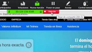 Inicio y funcionalidades de Videoconferencia Telmex [upl. by Earley]