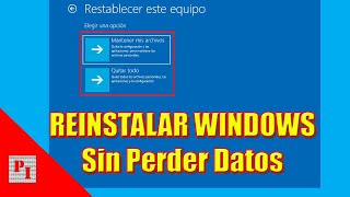 🪟 Reinstalar WINDOWS 10 y 11 sin perder datos ✔️ [upl. by Carey]