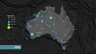 50 Years of Australian Earthquakes 19642017 [upl. by Windy]