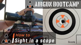 HowTo Sight In A Scope  Airgun Bootcamp [upl. by Worthy]