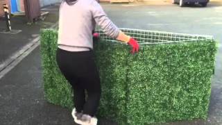 Artificial hedge application and boxwood hedge application for bin cover [upl. by Atiuqrahc]