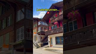 Lauterbrunnen✨ swissvillages waterfall mountains swisslandscapes shorts nature viralvideo [upl. by Illona]