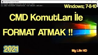 Windows 10 KurulumFormat 4 CMD Komutları İle Format Atma 2021 [upl. by Munmro]