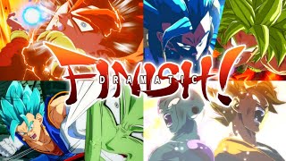 Dragon Ball Fighterz ALL DRAMATIC FINISHES amp INTROS INCLUDING EVERY DLC [upl. by Madeline]