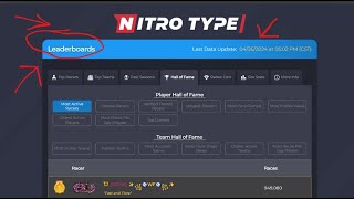 Nitro Type Leaderboards Are Back sort of [upl. by Rumilly352]