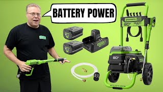 Best Battery Pressure Washer  3000 PSI  Greenworks 80V  Review amp Testing [upl. by Sirak]