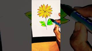 How to draw a flower easily [upl. by Ahsiuqram]