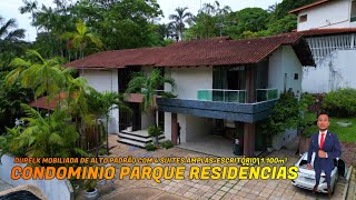 Parque Residências Casa Espetacular de Alto Padrão com 4 suítes amplas  Escritório 1100m² [upl. by Gleich]