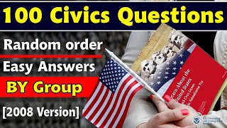 2024 ☑️ USCIS Official 100 Civics Test Questions amp Answers  US Citizenship  Easy Answer amp Random [upl. by Gatian854]