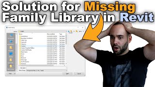 Family library Missing in Revit  Solution Tutorial [upl. by Ahsiak]