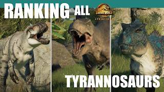 Ranking ALL 7 TYRANNOSAURIDS in Jwe2 from Worst to Best  Jurassic World Evolution2 [upl. by Buhler]