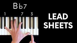 How to play lead sheets on piano 3 steps [upl. by Eelitan]