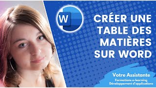 Créer une table des matières automatique sur Word [upl. by Bor]