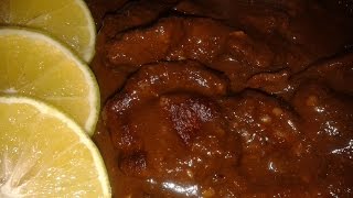 BISTEC DE RES EN SALSA DE CHILE PASILLA Y NARANJA [upl. by Elleirb]