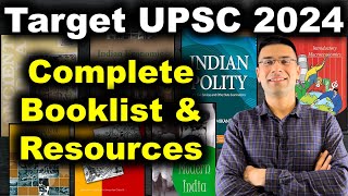 Target UPSC 2024 Complete Booklist amp Resources for Prelims amp Mains  IAS Exam 2024  Gaurav Kaushal [upl. by Yehsa305]