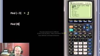 Finding Absolute Value on TI83plusTI84 Calculators [upl. by Esalb]