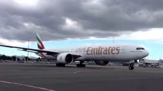 Emirates B777300ER Engine Start amp Taxi [upl. by Aseeram623]