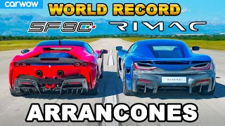 Ferrari SF90 vs Rimac Nevera ARRANCONES ¡¡¡RÉCORD MUNDIAL [upl. by Ragas334]