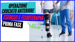 RIABILITAZIONE GINOCCHIO LEGAMENTO CROCIATO ANTERIORE esercizi e fisioterapia [upl. by Selrhc]