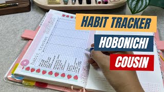 EASY Way To Add A Habit Tracker  Hobonichi Cousin [upl. by Calderon]