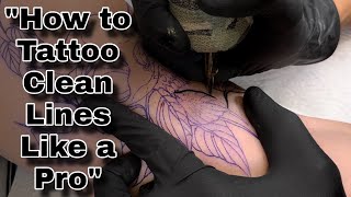 Lining tattoo techniques  how to tattoo perfect lines  lining tattoo  3RL 😎 [upl. by Ytsim]