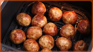 Air Fryer Frozen Meatballs Quick and Easy [upl. by Fessuoy]