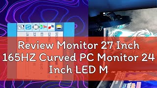 Review Monitor 27 Inch 165HZ Curved PC Monitor 24 Inch LED Monitor 2K Flat IPS Frameless Builtin S [upl. by Ravo]