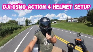 DJI OSMO Action 4 helmet setup [upl. by Airym]