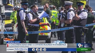 2 children dead 11 others hurt in England stabbing [upl. by Marchese448]