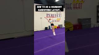 HOW TO DO A ROUNDOFF HANDSPRING LAYOUT shorts [upl. by Akeyla]