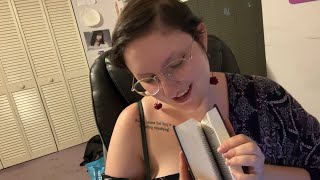 asmr flirty librarian rp whispered book tapping typing page flipping [upl. by Nosnarb]