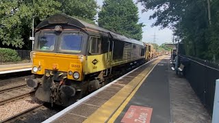 Class 66  66849 ‘Wylam Dilly’  Colas Rail Freight  Bramley  180723 [upl. by Auqkinahs]