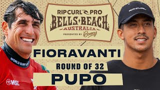 Leonardo Fioravanti vs Samuel Pupo  Rip Curl Pro Bells Beach 2024  Round of 32 [upl. by Staffard286]