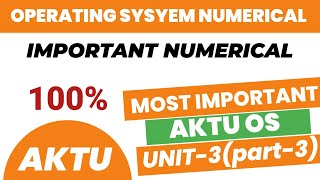 Operating system unit3 part3 important numerical  os important numerical [upl. by Mattland]