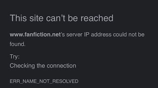 fanfictionnet website this site cant be reached website down not working How to fix [upl. by Grindlay57]