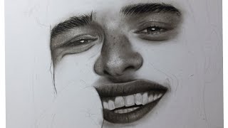 How to draw hyperrealistic teeth and lips  Hyper realistic tutorial [upl. by Notlim]