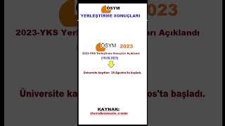 2024 YKS Tercih Sonuçları Ne Zaman Açıklanacak yks tyt keşfet gündem keşfetteyiz yks2024 ayt [upl. by Miharbi]